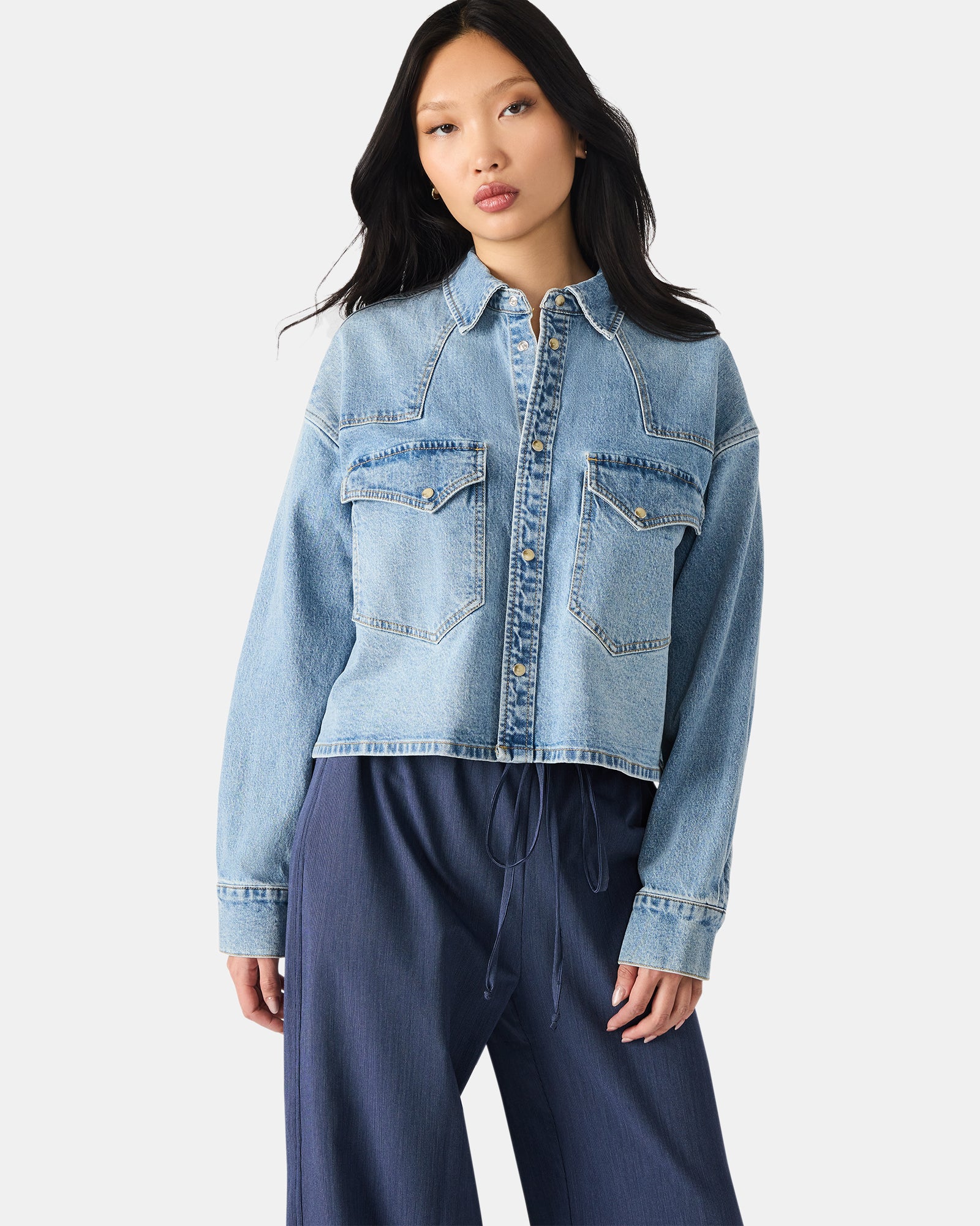RAFI TOP LIGHT BLUE DENIM