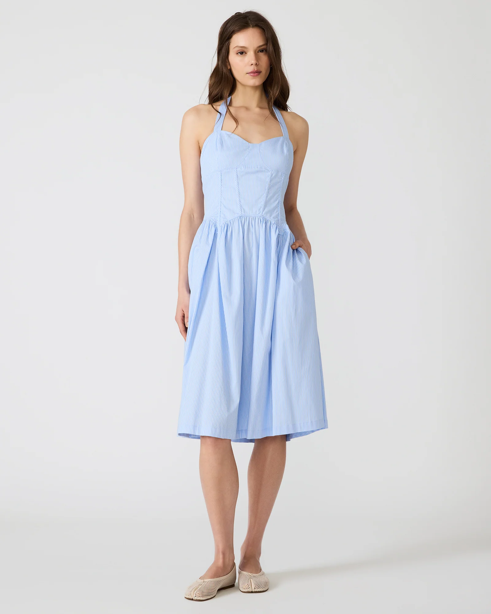 LEIGH-ANNE DRESS BLUE MULTI