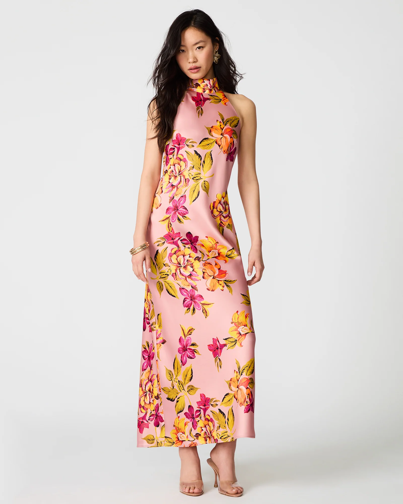 LARA DRESS PINK MULTI