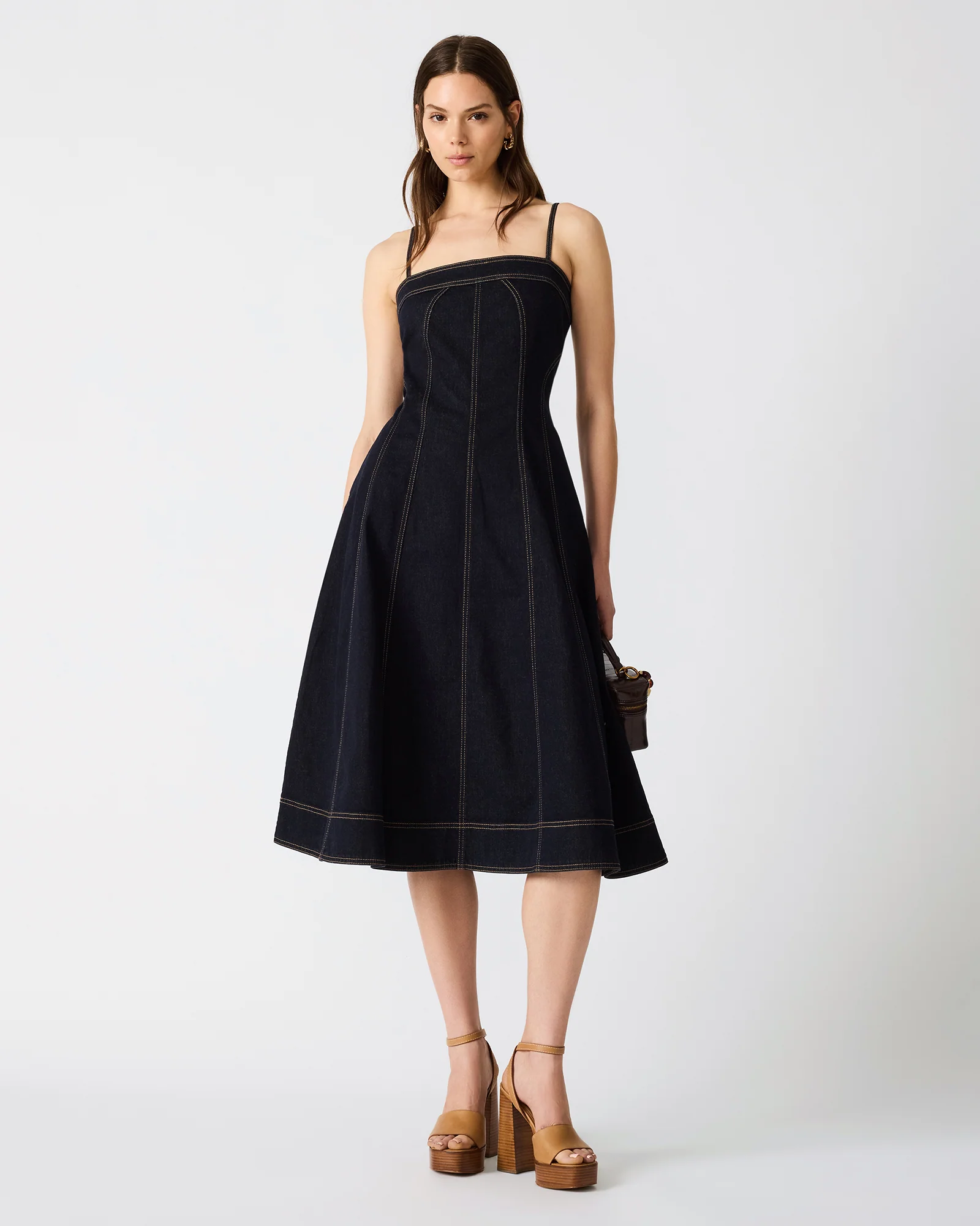 AURORA MIDI DRESS INDIGO DENIM