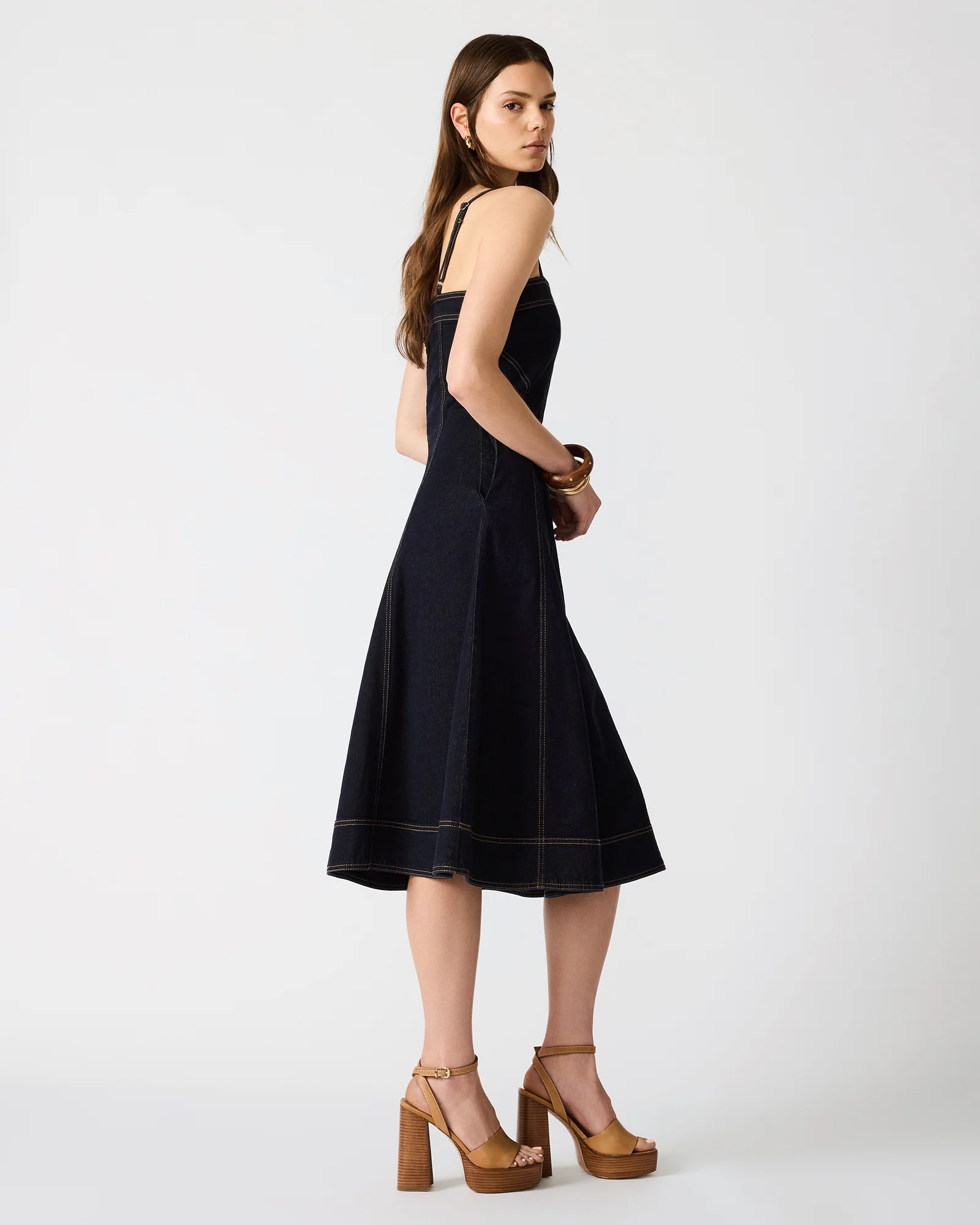 AURORA MIDI DRESS INDIGO DENIM - Image 3