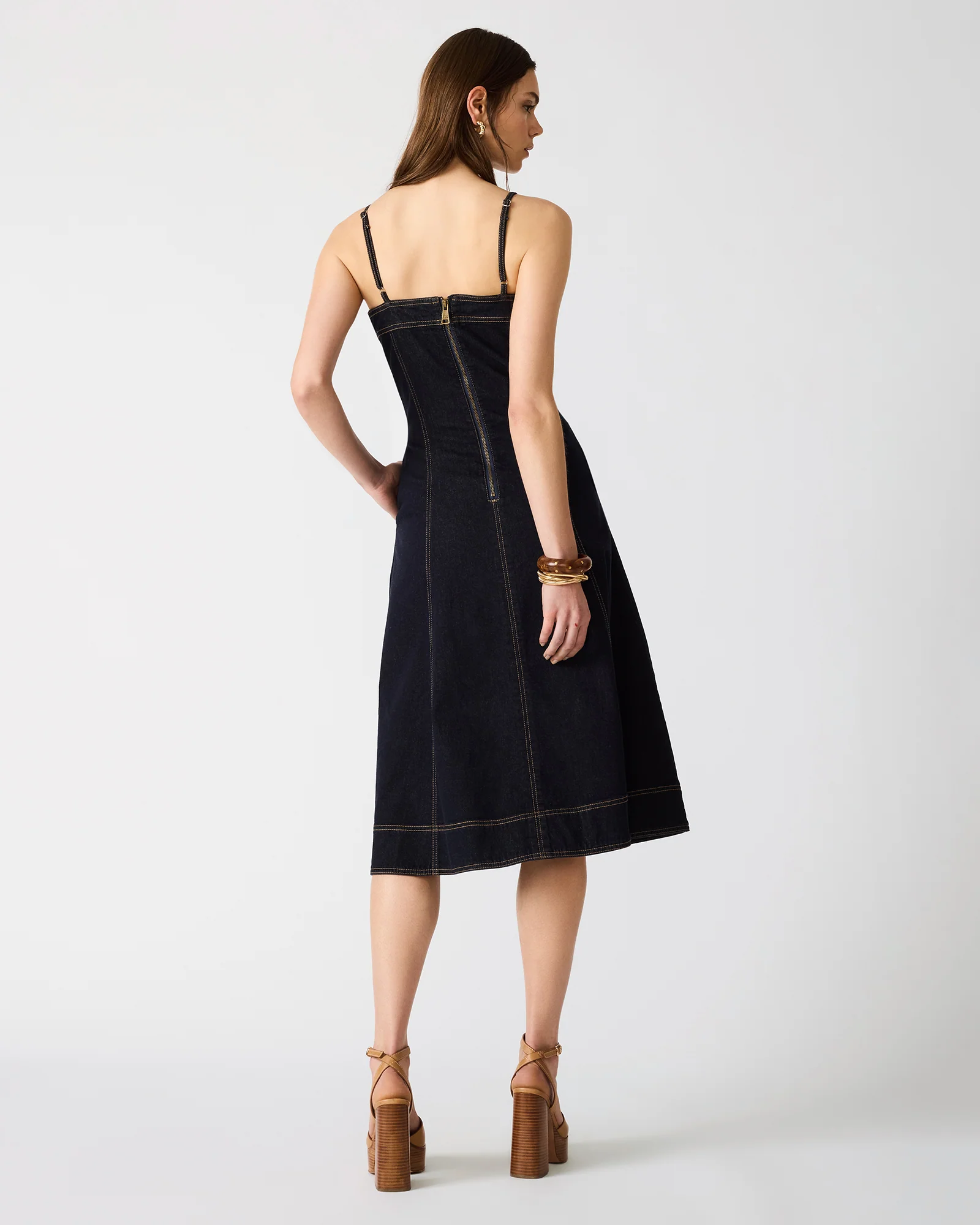 AURORA MIDI DRESS INDIGO DENIM - Image 5