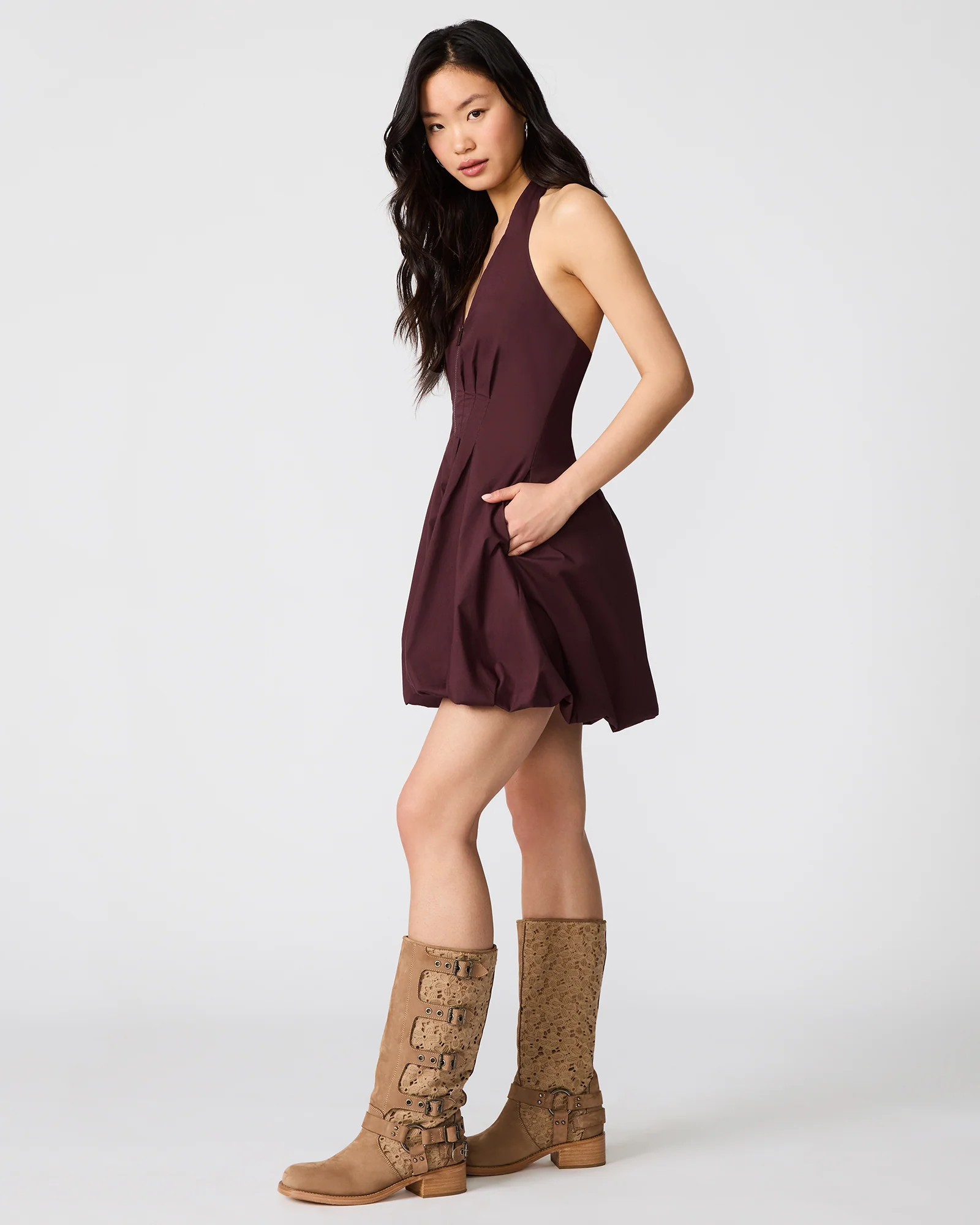 DIANNA DRESS BROWN - Image 3
