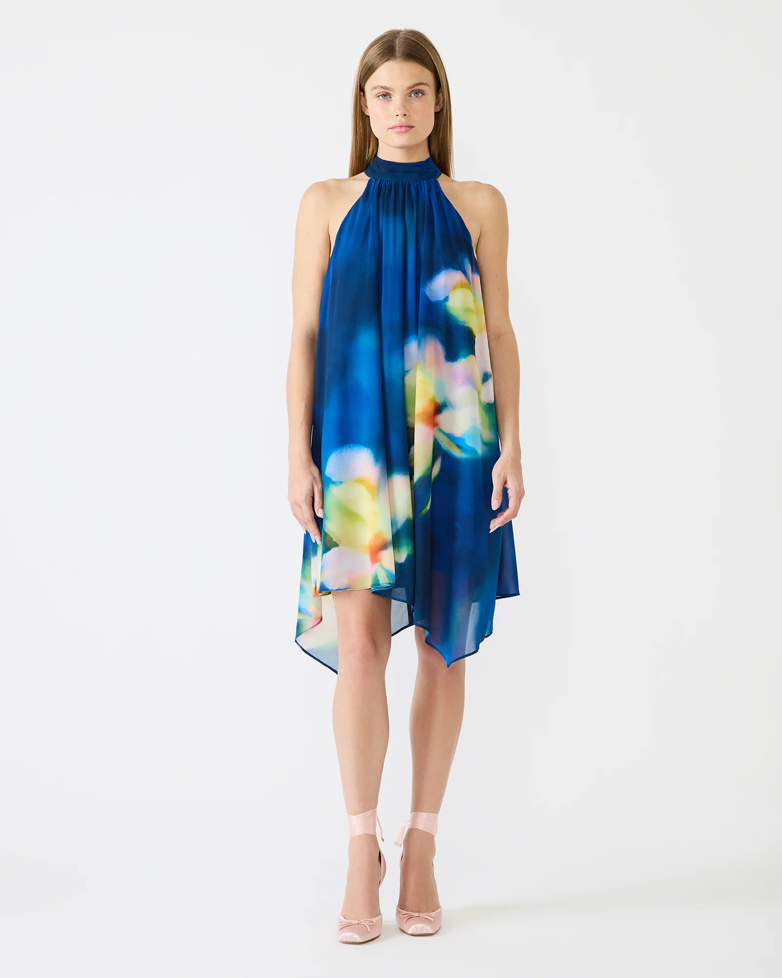 SANDER DRESS BLUE MULTI